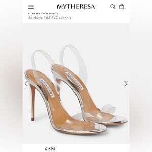 AQUAZZURA So Nude Plexi Sandal 105